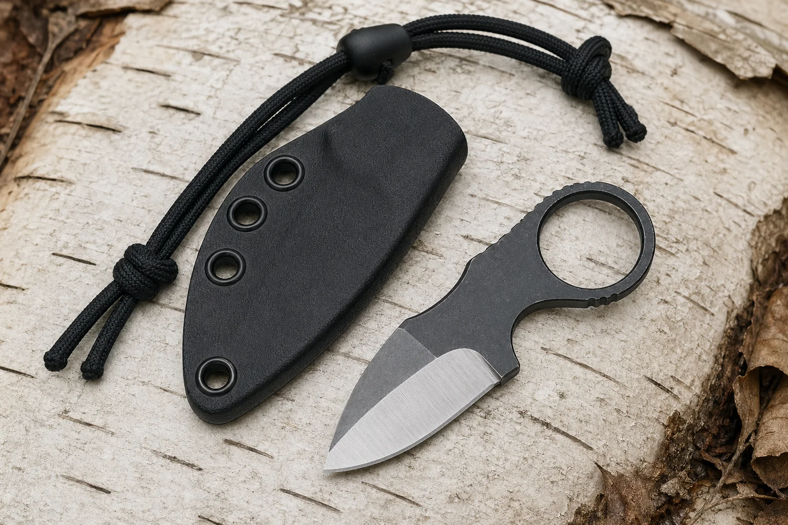 Morakniv Eldris : mini couteau de cou noir avec fourreau, format compact pour micro-coupes